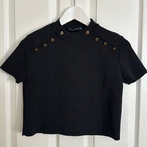 Zara turtle neck knit crop top